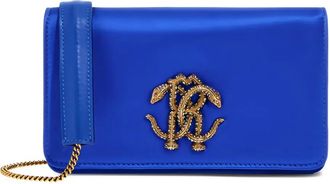 Roberto Cavalli Borsa a spalla con catena - Blu