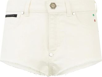 Philipp Plein Korte Broeken, Dames, Beige, W26, Katoen, Hot Pants Basic