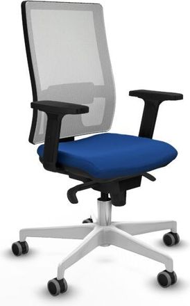 Piqueras y Crespo Piqueras Y Crespo - Horna sincro malla blanca similpiel azul brazos 2D base blanca ruedas 65mm engomadas