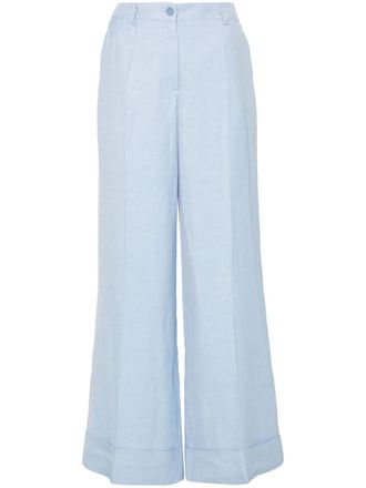 P.A.R.O.S.H. Flared plooibroek - Blauw