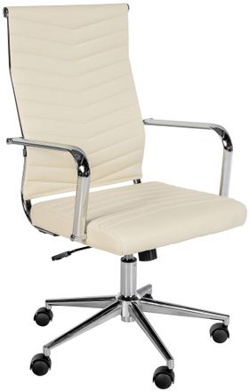Clp Clp - Silla De Oficina De Piel Sint&eacute;tica Canby Crema