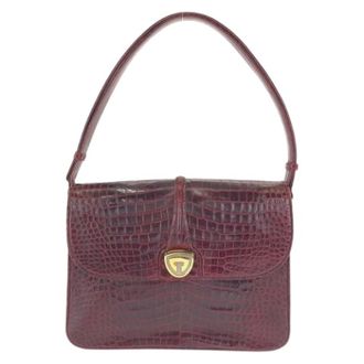 Gucci Pre-owned Crocodile 2way Bag - Dames - Vintage Schoudertas - Rood - ONE Size - Leer - Vintage