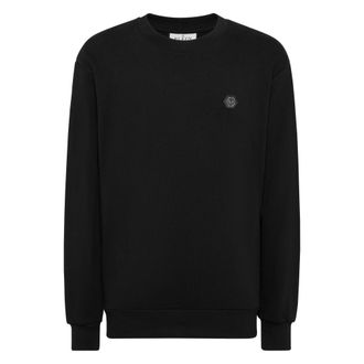 Philipp Plein Hoodies & sweatvesten, Heren, Zwart, M, Katoen, Sweatshirt LS Gothic Plein