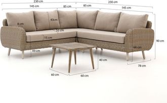 Intenso Furniture Intenso Suzzara/Rough-K lounge hoek loungeset 4-delig