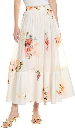 Hemant & Nandita Midi Linen-Blend Skirt