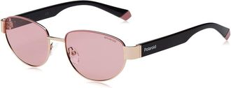 Polaroid Unisex Pld 6123s Rose Gold Oval Sunglasses - Light Pink Metal - One Size