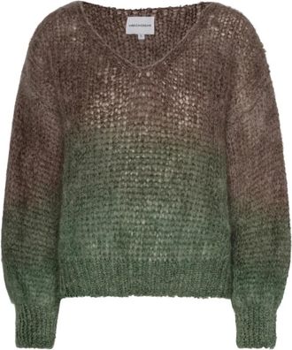 Americandreams Milana Mohair Knit - Dames - V-hals truien - Veelkleurig - XL - Wol - Truien & Vesten
