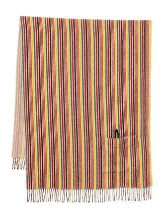 Bode striped merino scarf - men - Merino - One Size - Yellow