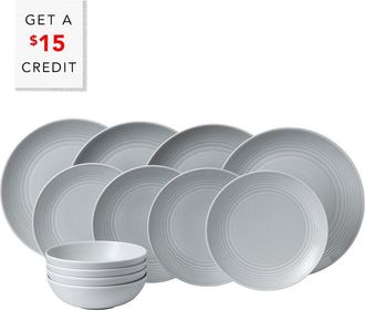 Royal Doulton Exclusively For Gordon Ramsay For Gordon Ramsay Maze Light Grey 12Pc Set With $15 Credit