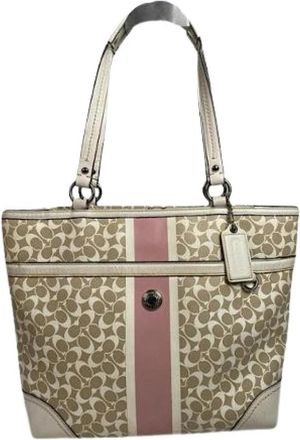 Coach Pre-owned Tote Bag - Dames - Vintage Shopper - Beige - ONE Size - Leer - Vintage