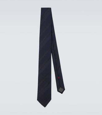 Brunello Cucinelli Striped silk jacquard tie