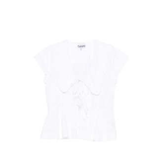 Ganni Ruffled-collar Blouse