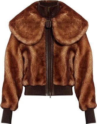 Charlotte Knowles Eliza Shearling Jacket - - Jackets - Donna - Marrone - S