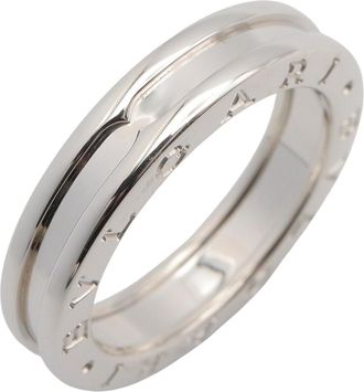 Bulgari Silver White Gold (18K) Band Ring (Pre-Owned)