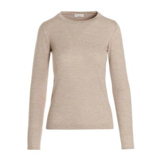 Brunello Cucinelli Truien & Vesten, Dames, Beige, XL, Kasjmier, Kasjmier Trui