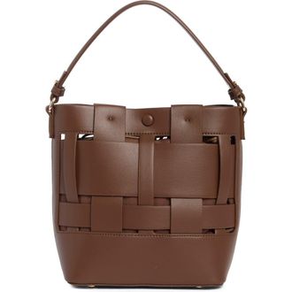 Urban Expression Woven Bucket Shoulder Bag in Chocolate at Nordstrom Rack