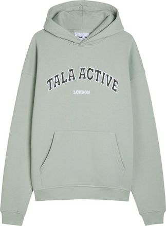 Tala Logo-embroidered Hooded Cotton-blend Sweatshirt - Sage - S (UK8-10 / S)