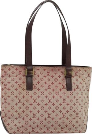 Louis Vuitton Cabas Piano Monogram Canvas Red Canvas Bag (Pre-Owned)