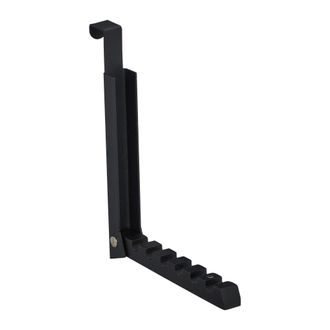 Relaxdays Relaxdays - Set 5 Colgadores Plegables Puerta, Gancho Con 6 Ranuras Perchas Ropa, Perchero Metal Y Madera, 21x2,5x18 Cm, Negro