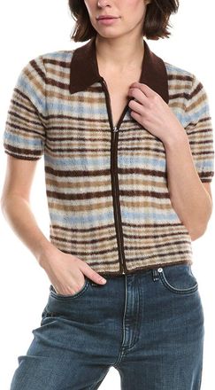 Rag & Bone Rag & Bone Leva Zip Wool & Mohair-Blend Polo Sweater