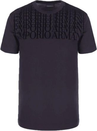 Armani Katoenen Hoodies & Sweatshirts - Heren - T-shirts - Blauw - XL - Katoen - Tops