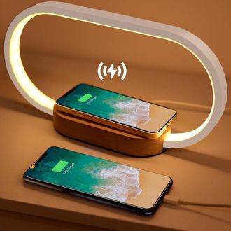OEM L&aacute;mparas De Escritorio Con Cargador Inal&aacute;mbrico Y Puerto Usb, L&aacute;mparas De Escritorio T&aacute;ctiles, L&aacute;mparas De Escritorio Con 3 Modos De Color E Iluminaci