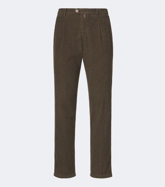 Kiton Cotton corduroy tapered pants