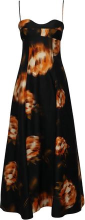 Clea Magdalena floral maxi dress - women - Viscose/Linen/Flax/Cotton - S - Black