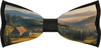 Generic Carpathian Mountains Ukraine Bow Ties for Men Classic Adjustable Pretied Bowties for Business Wedding Party