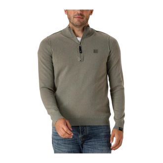 Butcher of Blue Truien & Vesten, Heren, Groen, 2Xl, Groene Halfzip Trui voor Heren