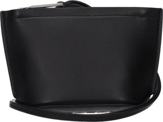 Ferragamo Black Leather Clutch Womens Bag