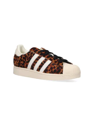 adidas Leopard-Print Low-Top Sneakers - Brown