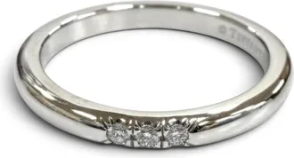 Tiffany & Co. Silver Platinum 950 Band Ring (Pre-Owned)