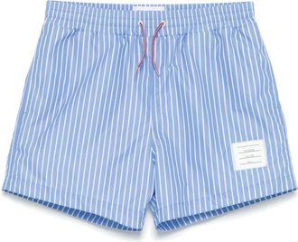 Thom Browne Costume da bagno gessato - Blu