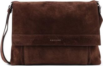 Orciani Peach Suede Messenger Bag