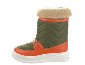 Gucci Horsebit Khaki Nylon and Shearling Snow Boots Size 42