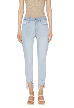 Frame Denim Le High Skinny Crop Jeans In Division Chew