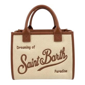 Saint Barth Tote Bags, female, Beige, Size: ONE SIZE Vanity Bag Midi