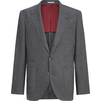 Brunello Cucinelli Deconstructed blazer in Dark Grey at Nordstrom, Size 50 It