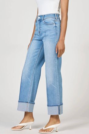 Dear John Denim Holly Cuffed Straight Leg Jeans In Winslow