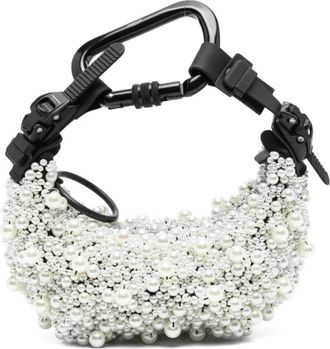 Innerraum Clutches, male, White, ONE SIZE, White Pearl Bum Bag Carabiner Closure