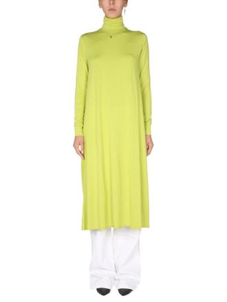 Raf Simons High Neck Jersey Midi Dress