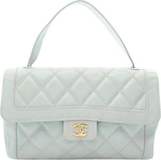 Chanel Pre-owned Vintage Handbag - Dames - Vintage Handtas - Blauw - ONE Size - Leer - Vintage