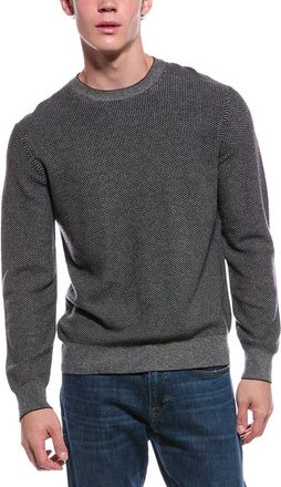 Vince Geo Jacquard Wool & Cashmere Crewneck Sweatshirt