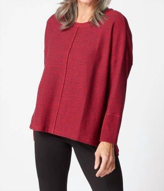 Habitat Stripe Canyon Pullover Top In Ruby