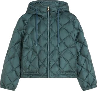 Max Mara Piumino trapuntato con cappuccio - Verde