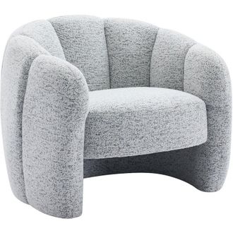 Vente-Unique Vente-unique - Poltrona conchiglie in Tessuto ciniglia Grigio - delipo