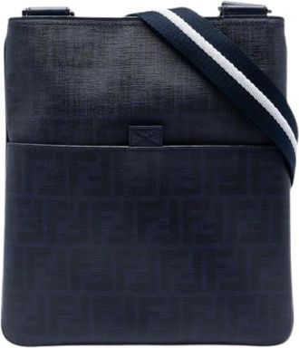 Fendi Pre-owned Crossbody Bag - Heren - Vintage Schoudertas - Blauw - ONE Size - Leer - Vintage