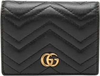 Gucci Pre-owned Wallets, female, Black, Size: ONE SIZE Pre-owned GG Marmont Leather Wallet
