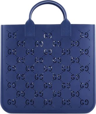 Gucci Kids Perforated Rubber tote bag - women - Other - One Size - Blue
